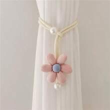 2 件/1 件 3D 花朵和珍珠窗帘绑带，儿童房装饰蚊帐绑绳，门帘，咖啡帘，遮阳窗帘绑绳 - 彩色 - 查看 16