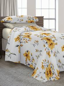 Piquet Madrid Single Bedspread, 2 Pieces, Printed Cotton Fabric, Various Prints - Floral 10 - 查看 1