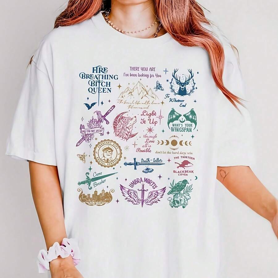 Tone Of Gl Acotar Swea, Fireheart Hoodie, Crescent City Merch Shirt, Darkness Claim Us, Tone Of G5 - 白色3 - 查看 1