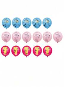 Bluey ديكور حفلة عيد ميلاد سلسلة بينك بلويز، ديكور حفلة عيد ميلاد أو زفاف مع شخصيات كرتونية كوتو هيلر وكوكو، خلفية صور الحفلة، بنر هدايا يتضمن علم كعكة كبيرة وعلم كعكة صغيرة وبالونات