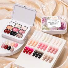 MEET ACROSS 9 Colors Pat Painting Gel Nail Polish, Pink Red Patting Glue Smudge Canned High Saturation Popular Semi-Solid Nail Polish Glue Nail Salon Special Manicure Nail Supplies Halloween Nails - Nhiều màu - Xem 7