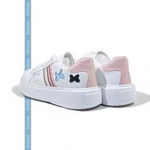 女士厚底休闲运动鞋，户外运动鞋，系带，时尚，百搭，轻便，四季皆宜 - 彩色 - 查看 4