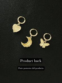 Preço de Atacado de Fábrica Personalizado Brincos de Banda Nugget de Coração Sólido 10K 14K 18K Banda Nugget Brincos de Jóias Finas para Homens e Mulheres