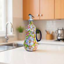 1 件优雅陶瓷油瓶，波兰乡村风格橄榄油瓶/醋瓶，多用途厨房用具，母亲节、圣诞节、万圣节、节假日、万圣节礼物的绝佳礼物 - 查看 4