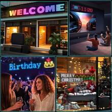 Car Windshield Animated Eyes, Programmable LED Light Sign, Eye-Catching LED Scrolling Signage, DIY Custom Animated Text/Image, 5V USB Programmable LED Waterproof Flexible Digital Display Sign For Car, Shop, Party And Festival Decoration - 4.01*13.7in -1PC - View 6