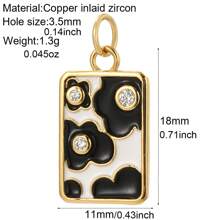 1 Piece Of Personalized Light Luxury Black Heart Necklace Pendant Inlaid With Zirconia Pendant Accessories DIY Pendant Round Asymmetrical Star Pendant, Can Be DIY Made Into Necklace, Bracelet, Ankle Chain - Black - View 17