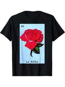 Camiseta de la tarjeta de lotería mexicana La Rosa Card - Multicolor 1 - Ver 10