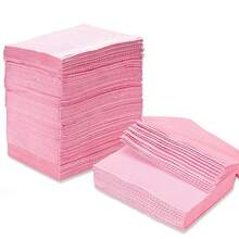 125片/包 一次性美甲桌布，12.6英寸 x 17.72英寸（32x45厘米）防水三层美甲沙龙桌布纸，清洁垫，适用于指甲油、纹身（粉色、白色、紫色、蓝色） - 彩色 - 查看 5