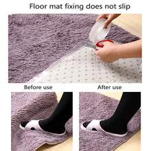 2PCS Double Sided Carpet Tape Rug Tape Heavy Duty Adhesive Tape For Indoor/Outdoor OZ - Clear - View 7