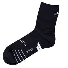 LI-NING 羽球系列男款中筒襪 AWSV161 - 黑色 - 查看 2