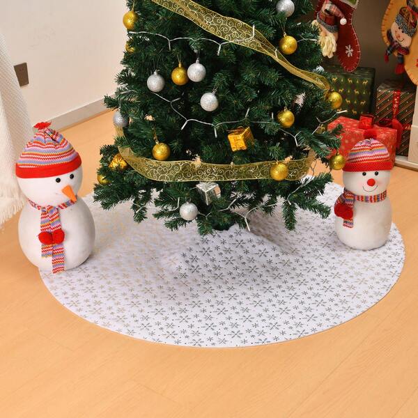 1 pezzo Gonna per albero di Natale, decorazione natalizia per albero di Natale e decorazione per la casa, decorazione per pavimento per feste di Natale, decorazione per camino