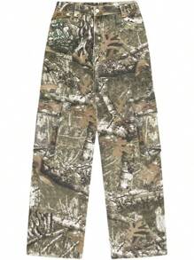 LaurelTree Camo Cargo Pants Straight Wide Leg Trousers Jeans Joggers Sweatpantshalloween