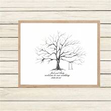 1pc Framed Canvas Wall Art - Fingerprint Tree Design, Heart-Shaped Trunk, Perfect Gift, Ready To Hang, Suitable For Living Room, Bedroom, Office Or Kitchen Decor, Fingerprint Art - Multicolor - View 12