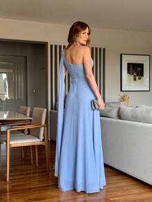 Carolina Blue Serenity Party Dress - 寧靜藍 - 查看 10