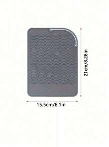 1个耐热硅胶垫，适用于美发造型工具，通用尺寸，适用于直发器和卷发棒，方便收纳和旅行