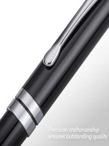 Custom Text Metal Neutral Pen Laser Engraving School Student Supplies Office Accessories Writing Stationery - Black and White - View 5