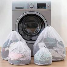 1/3件装洗衣网，适用于洗衣机的网状洗衣袋，大容量耐用旅行洗衣袋，带抽绳，可收纳衬衫、内衣、胸罩、袜子等，透气保护，适用于精致衣物，适用于滚筒洗衣机和波轮洗衣机，双缝线，抽绳封口，防止勾丝和缠绕，可将内衣、丝袜、运动胸罩、泳衣分开存放并保持清新，轻便可重复使用，是宿舍、健身房、旅行和春季大扫除的完美伴侣。 - 彩色 - 查看 2