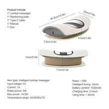 Foreverlily Electric Heated Lumbar Massager – 26° Oscillating Lumbar Traction Device With 3-Level Vibration Massage & Heat Therapy - White - View 9