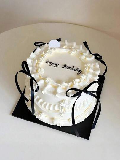 Black Ribbon Bow Cake Decor, Minimalist Bow Decor, Home Decor Accessories, Suitable For Home Decoration