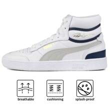 Puma 高筒板鞋男鞋女鞋情侶鞋復古運動鞋舒適貼心休閒鞋青年學生男女鞋370847-04 - 彪馬白-粗呢藍 - 查看 1