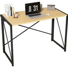 Mcc Direct Folding Desk Workstation Foldable Computer Desk For Office Home Study Writing Table No Assembly Miami - Natural - View 5