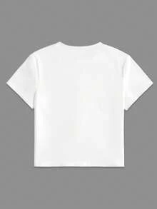 Casual White Short Sleeve Shirt With Symmetric Buttons