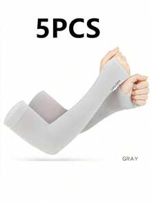 1/5/7pcs Unisex UV Protection Arm Sleeves, Cooling, Thumb Hole Design, Suitable For Various Occasions (7pcs Set Color Random) - Multicolor - View 17