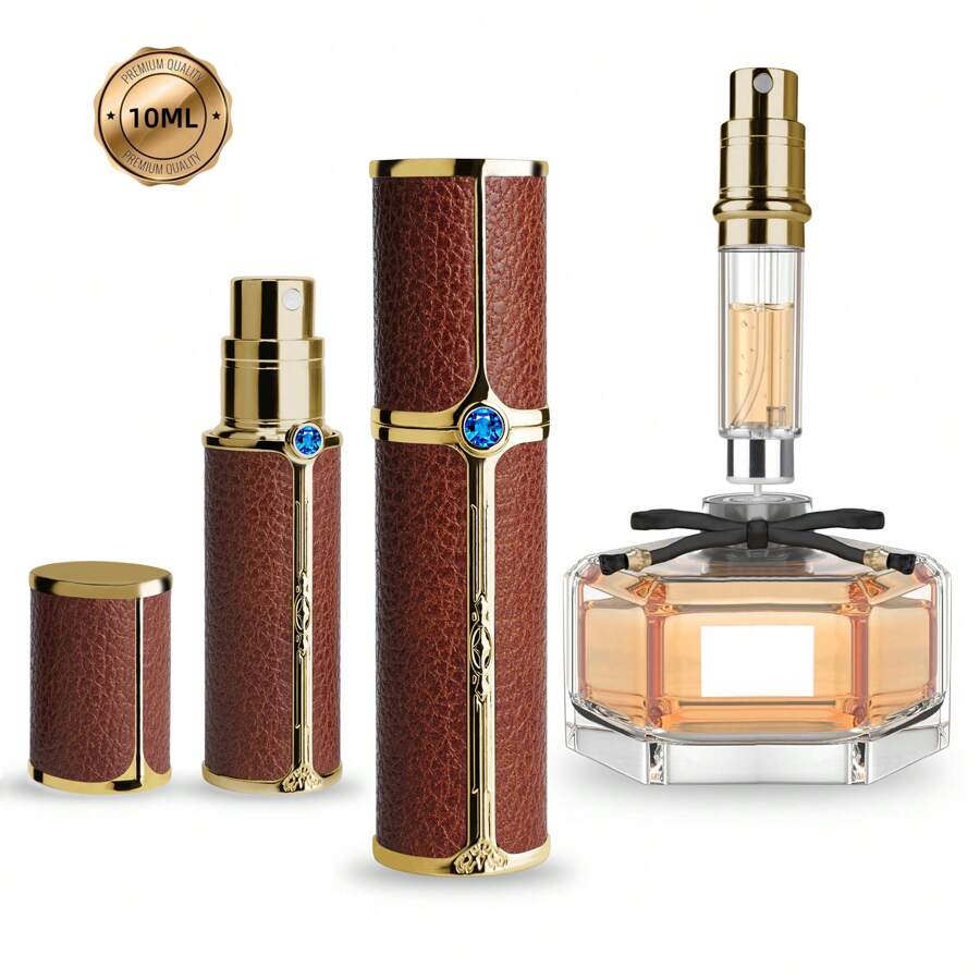 Travel Perfume Dispenser, Luxury Leather Bottom Filling Refillable Perfume Atomizer, Perfume Atomizer Bottle For Travel, Mini Cologne Sprayer, Portable Spray