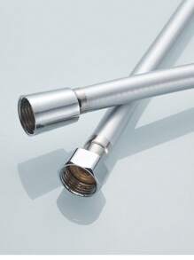 PVC 光滑淋浴软管 1.5 米/59 英寸，带防扭黄铜接头 - 通用替换，灵活，防扭结和防泄漏