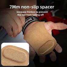 1 Pair Sports & Fitness Protective Gloves, Suitable For Pull-Ups, Bench Press, Super Fiber Wrist Support, Strong Grip Assist Strap, Heavy Duty Lifting Strap - Multicolor - View 5