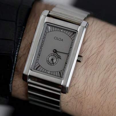 1 件男士高端简约低调方形表盘防水石英手表，休闲日常佩戴