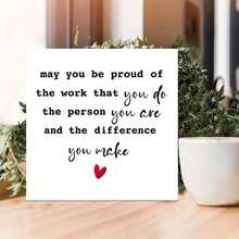 Cartel decorativo inspirador para decoración de escritorio de oficina - Regalo de agradecimiento para jefe, maestro, doctor, enfermera. Regalo de despedida con decoración del hogar única - Que puedas estar orgulloso del trabajo que haces. También es un gran regalo para cumpleaños, Navidad y jubilación para mujeres. Adecuado para oficina, hogar y escenas de sala de estar, e ideal para ocasiones como cumpleaños, aniversarios y fiestas.
