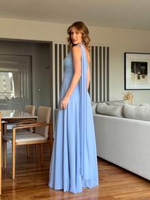 Carolina Blue Serenity Party Dress - 寧靜藍 - 查看 9