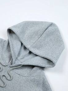 Nueva Sudadera con Capucha de Hombre con Estampado de Conejo de Moda, Camisa de Manga Larga a Cuadros Casual, Adecuada para Primavera y Otoño Invierno - Gris - Ver 3