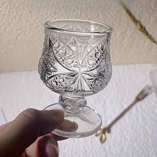 12/6/4/2/1 Pcs Diamond/Butterfly Pattern 40ml Stemmed Glass Cups, Transparent And Refractive, High-Quality Mini Tea Cups, One-Bite Size, Stemmed Design Prevents Excessive Drinking - Clear - View 7