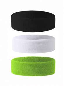 1 Set Fascia per capelli e polsini in spugna di ciniglia, Set di fasce per lo sport, Fascia per capelli sportiva per uomo e donna, 1 pezzo Fascia antisudore, Fascia antisudore in spugna di ciniglia traspirante per tennis, basket, calcio, ginnastica, allenamento, Fascia per capelli