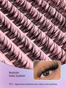 Asiteo 100 片睫毛延长簇睫毛独立浓密睫毛自然造型 D 卷曲 8-16 毫米 DIY 假睫毛 睫毛簇、睫毛簇、单根睫毛、睫毛、假睫毛