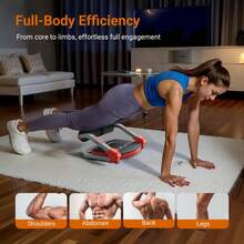 MERACH Ab Machine For Home Gym, Adjustable Ab Trainer With 3 Resistance Levels, Sit Up Exercise Equipment For Core Workout, Automatic Rebound Ab Crunch Machine, Ab Workout Equipment For Stomach - Red - View 6