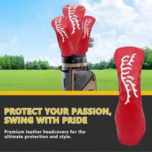 Dazzling Red Golf Club Head Cover: , Waterproof, Golf Accessory Club Protection Cover, Providing The Best Protection For Your Golf Club. - Red - View 6