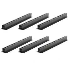 Gr8 Home Overhead 6 Pcs Storage Utility Bin Rack Brackets Garage Ceiling Rail Organiser - Black - View 2