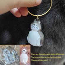 6 种款式透明猫毛收纳盒饰蛋玩具猫毛收纳胶囊蛋玩具袋钥匙扣吊坠纪念品，透明猫毛收纳盒吊坠扭蛋猫毛收纳，骨灰瓮项链，骨灰瓮项链，骨灰项链，狗钥匙扣，钥匙套，猫配件，宠物纪念品，狗纪念品，猫用品，爪印，猫必需品，宠物纪念品，（部分配件随机。） - 彩色 - 查看 10