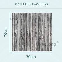 NetHong 3D Textured Wood Plank Wall Sticker - Realistic Gray Weathered Finish - Black and White - View 7