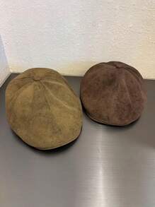 男女通用经典报童帽，简约轻便平顶帽，休闲英伦风艺术家帽，圆帽