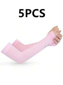 1/5/7pcs Unisex UV Protection Arm Sleeves, Cooling, Thumb Hole Design, Suitable For Various Occasions (7pcs Set Color Random) - Multicolor - View 21