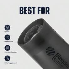 BlenderBottle Classic V2 Shaker Bottle Protein Shakes And Pre Workout, 28-Ounce, Black, 2 Pack - 黑色 - 查看 10