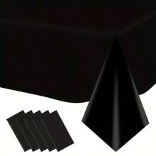 5 Stücke 137x183cm Einweg-Tischdecke Einfarbig, Rechteckige Tischdecke aus PE, geeignet für Hochzeiten, Partys, Geburtstage, Babypartys, Abschluss, Taufen, Bankette, Weihnachtspartys, Heimdekoration