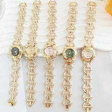 Damenuhr Luxus Edelstahlarmband quadratisches Zifferblatt mit römischen Ziffern, modische Lässig Business Quarzarmbanduhr