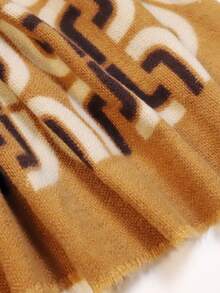 1pc Women's Geometric Pattern Printed Fashion Scarf, Suitable For Daily Wear - Multicolor - View 2