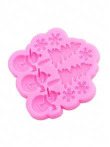 1 molde de silicone líquido rosa, molde de decoração de Natal para árvore de Natal, rena, doces, chocolate, boneco de neve, chapéu de Papai Noel, floco de neve, topo de bolo de Natal, suprimentos de artesanato de resina, molde de creme de Natal, decorações de Natal, pijamas de Natal, presentes de Natal, decoração de Natal - Rosa - Ver 10