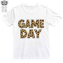 Game Day Leopard Screen Print Heat Transfer 9 - White 9 - View 1